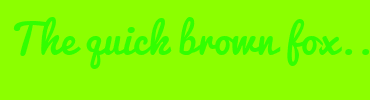 Image with Font Color 32FF00 and Background Color 8CFF00